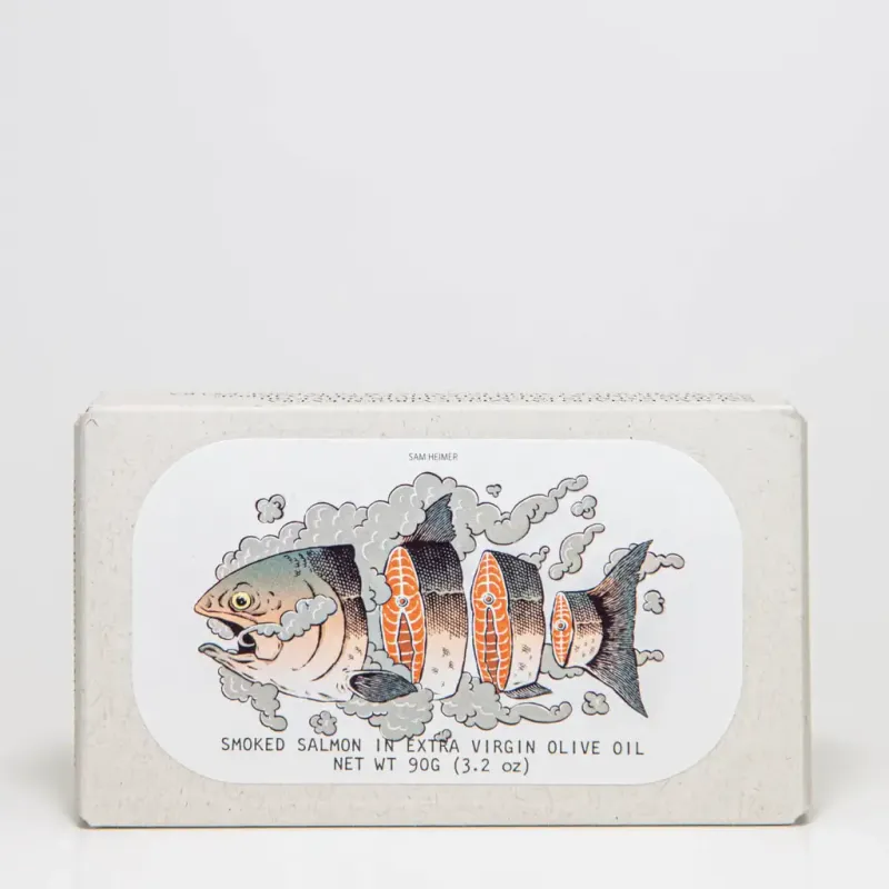 Gerookte zalm in extra vierge olijfolie