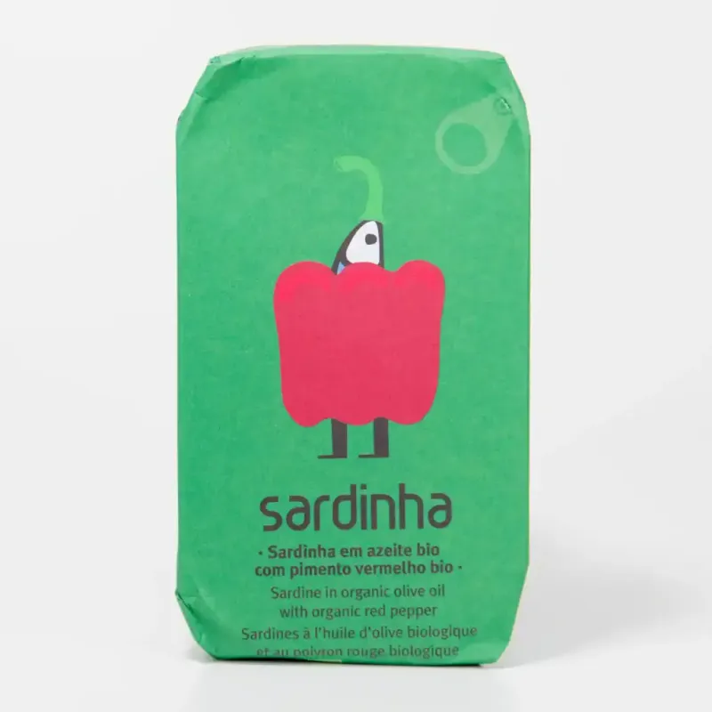 Sardines in olijfolie met rode paprika
