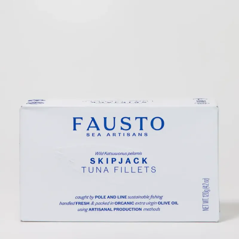 Skipjack tonijnfilets in biologische extra vierge olijfolie