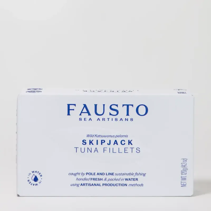 Skipjack tonijnfilets in zeewater